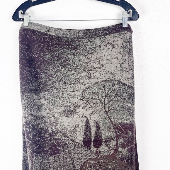 PERUVIAN CONNECTION 100% Pima Cotton Graphic Knit Pencil Skirt Size Large - Picture 6 of 9